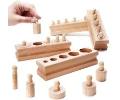 Medinė dėlionė Montessori svareliai