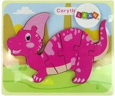 Lean Toys Medinė dėlionė Dinozauras LeanToys, 6 det.
