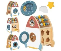 Tooky Toys Medinė kosminė raketa TOOKY TOY