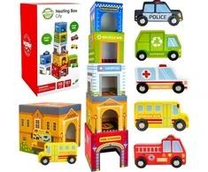 WOOPIE Žaislas Dėlionė Miestas Transportas 10 el.