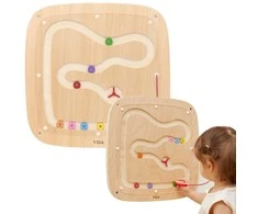 Viga Toys Medinė sensorinė lenta vaikams Gavitacijos takelis VIGA