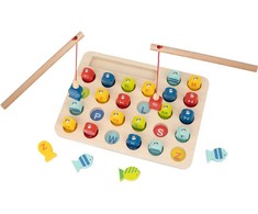 Medinė Tooky Toy žvejojimo žaidimo abėcėlė 29 dalių rinkinys
