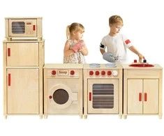 Viga Toys Medinis didelis virtuvės rinkinys VIGA
