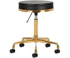 Activeshop Kosmetologinė meistro kėdutė GREEK MODEL 2 Juodas GOLD