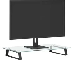 Laikiklis Monitoriaus stovas, juodas, 60x35x8cm, stiklas ir metalas