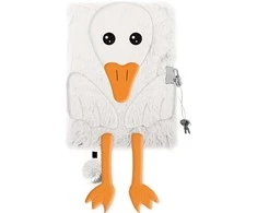St. Majewski Pliušinis dienoraštis su spynelė My Little Friend Goose A5 96K 9040