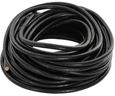 Odinė gija Juoda Ø4 mm x 5 m Oda