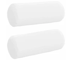 Pagalvės 2 pcs Balta Ø 15 x 40 cm audinys