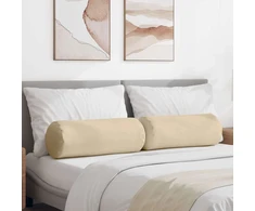 Pagalvės 2 pcs Kreminė Ø 25 x 70 cm Mikropluošto audinys