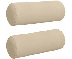 Pagalvės 2 pcs Kreminė Ø 25 x 70 cm Mikropluošto audinys