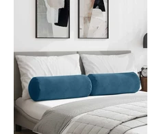 Pagalvės 2 pcs Mėlyna Ø 25 x 70 cm Kordūrinis audinys