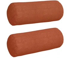 Pagalvės 2 pcs Raudona oranžinė Ø 15 x 40 cm Kordūrinis audinys