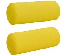 Pagalvės 2 pcs Šviesi geltona Ø 15 x 40 cm audinys