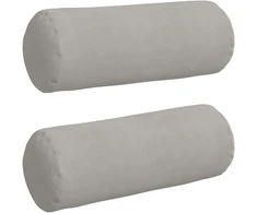 Pagalvės 2 pcs Šviesiai pilka Ø 25 x 70 cm Mikropluošto audinys