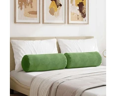 Pagalvės 2 pcs Šviesiai žalia Ø 25 x 70 cm Kordūrinis audinys
