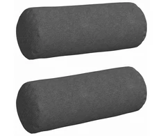 Pagalvės 2 pcs Tamsiai pilka Ø 25 x 70 cm Kordūrinis audinys
