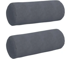 Pagalvės 2 pcs Tamsiai pilka Ø 25 x 70 cm Kordūrinis audinys