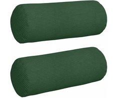 Pagalvės 2 pcs Tamsiai žalia Ø 15 x 40 cm Kordūrinis audinys
