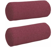 Pagalvės 2 pcs Vyno raudona Ø 15 x 40 cm audinys