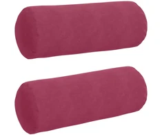 Pagalvės 2 pcs Vyno raudona Ø 25 x 70 cm Kordūrinis audinys
