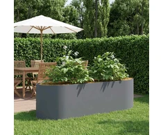 Pakelta sodo lova Antracito 140 x 40 x 40 cm Plienas