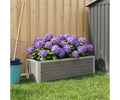 Paaukštinta sodo lova Pilka 100 x 30 x 22 cm WPC ir aliuminis
