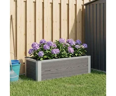 Paaukštinta sodo lova Pilka 75 x 30 x 22 cm WPC ir aliuminis