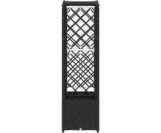 Pakeltas lovas su trelėmis ir stogu Juoda 164 x 40 x 138 cm PP