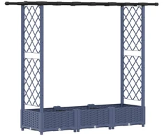 Pakelta lysvė su trelėmis ir stogu Pilka 164 x 40 x 121 cm PP