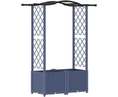 Pakelta lysvė su trelėmis ir stogu Pilka 125 x 40 x 138 cm PP