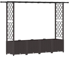 Pakelta lysvė su trelėmis ir stogu Ruda 203 x 40 x 136 cm PP