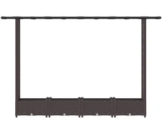 Pakelta lysvė su trelėmis ir stogu Ruda 203 x 40 x 121 cm PP