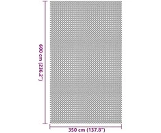 Palapinės kilimėlis Mėlyna 600 × 350 cm Poliesteris