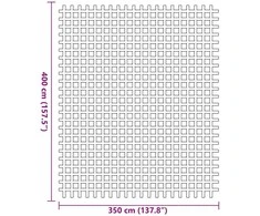 Palapinės kilimėlis Žalia 400 × 350 cm Poliesteris