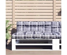 Paletės pagalvėlė, pilka, 120x40x12cm, audinys, languota