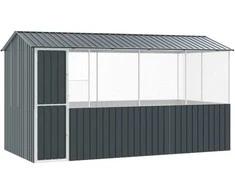 Paukščių narvas Antracitas 410 x 210 x 230 cm Cinkuota plienas