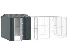 Paukščių narvas Antracitas 635 x 304 x 247 cm Cinkuota plienas