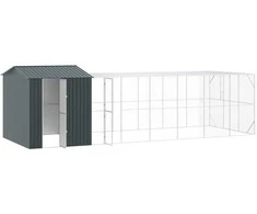 Paukščių narvas Antracitas 845 x 304 x 247 cm Cinkuota plienas
