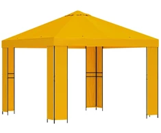 Pavėsinė 3 x 3 m Geltona Poliesteris ir plienas 190 gsm