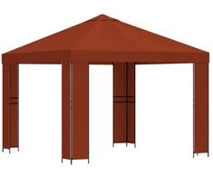 Pavėsinė 3 x 3 m Terakotos Poliesteris ir plienas 190 gsm