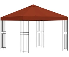 Pavėsinė 3 x 3 m Terakotos Poliesteris ir plienas 190 gsm