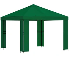 Pavėsinė 3 x 3 m Žalia Poliesteris ir plienas 190 gsm