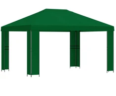 Pavėsinė 4 × 3 m Žalia Poliesteris ir plienas 190 gsm