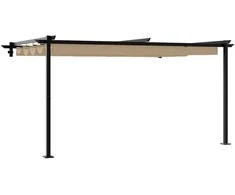 Pavėsinė 400 x 300 x 200 cm Taupe Poliesteris