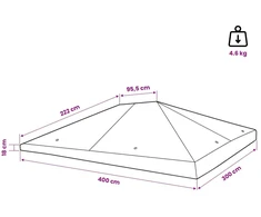 Paviljono uždanga 300 x 400 cm Mėlyna