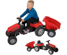 Woopie Pedalinė Traktorius Farmer GoTrac MAXI su Priekaba