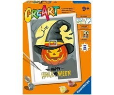 Dėlionė Piešimo pagal skaičius rinkinys CreArt Ravensburger 23712 Happy Halloween