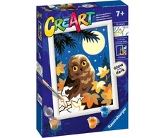 Piešimo pagal skaičius rinkinys CreArt Ravensburger 23711 Pelėda naktį