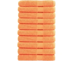 Pirties rankšluosčiai SOLUND 10vnt oranžiniai 80x200cm 600g/m²