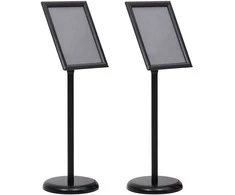 Plakato stendai 2 pcs Juoda 32.7 x 24 x 108 cm Aliuminis